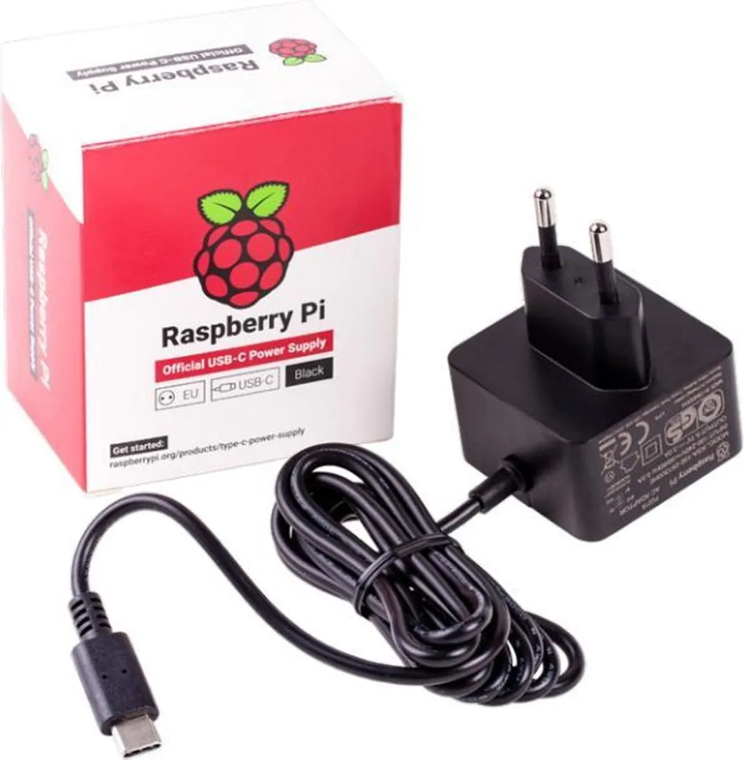 Raspberry Pi 4/400 Voeding USB-C 5.1V 3A - EU - Zwart