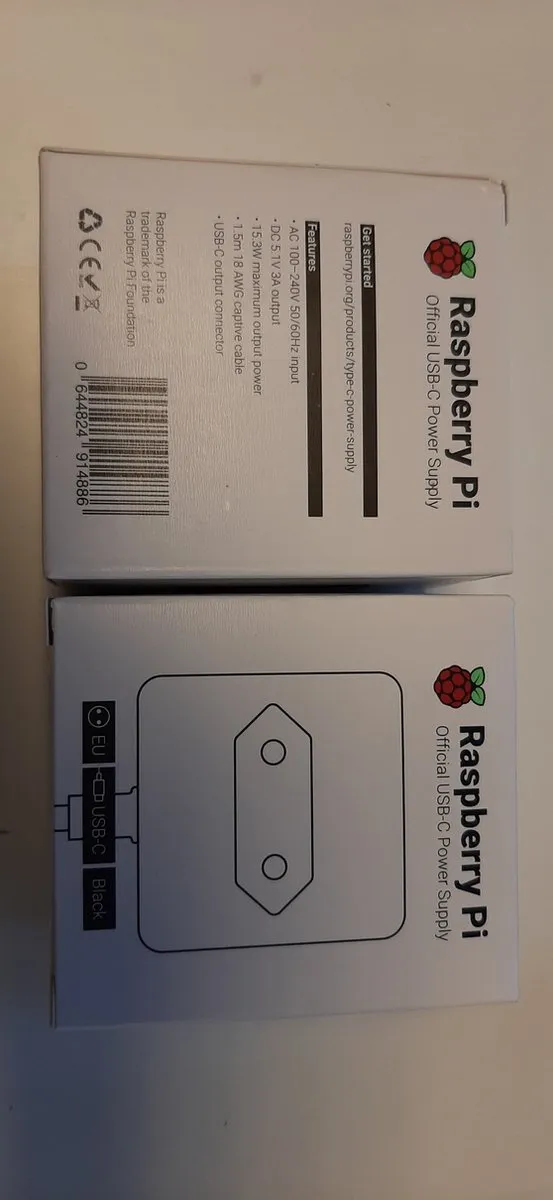 Raspberry Pi 4/400 Voeding USB-C 5.1V 3A - EU - Zwart