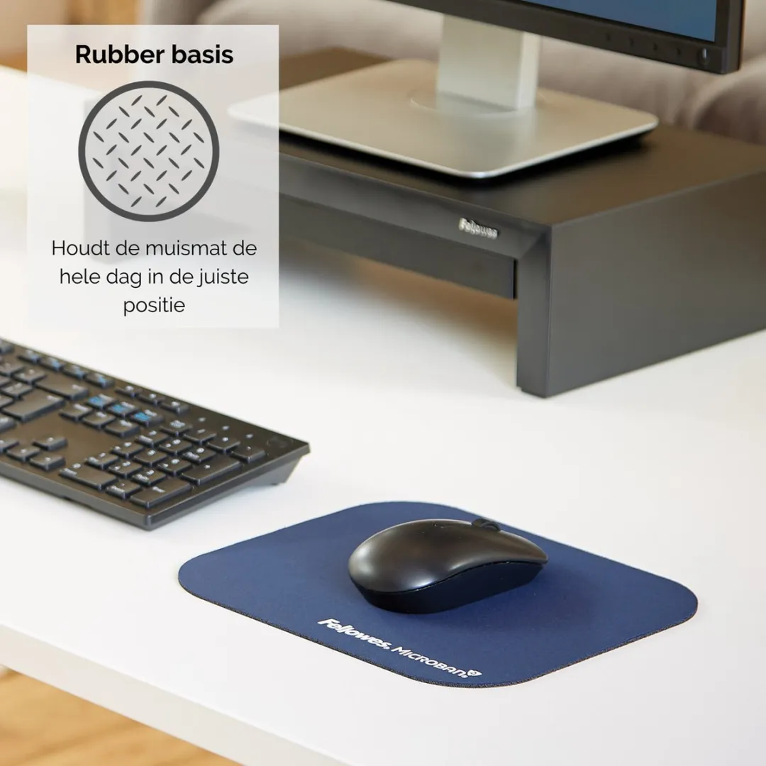 Fellowes Microban Muismat 5933805 - Antibacterieel - Blauw