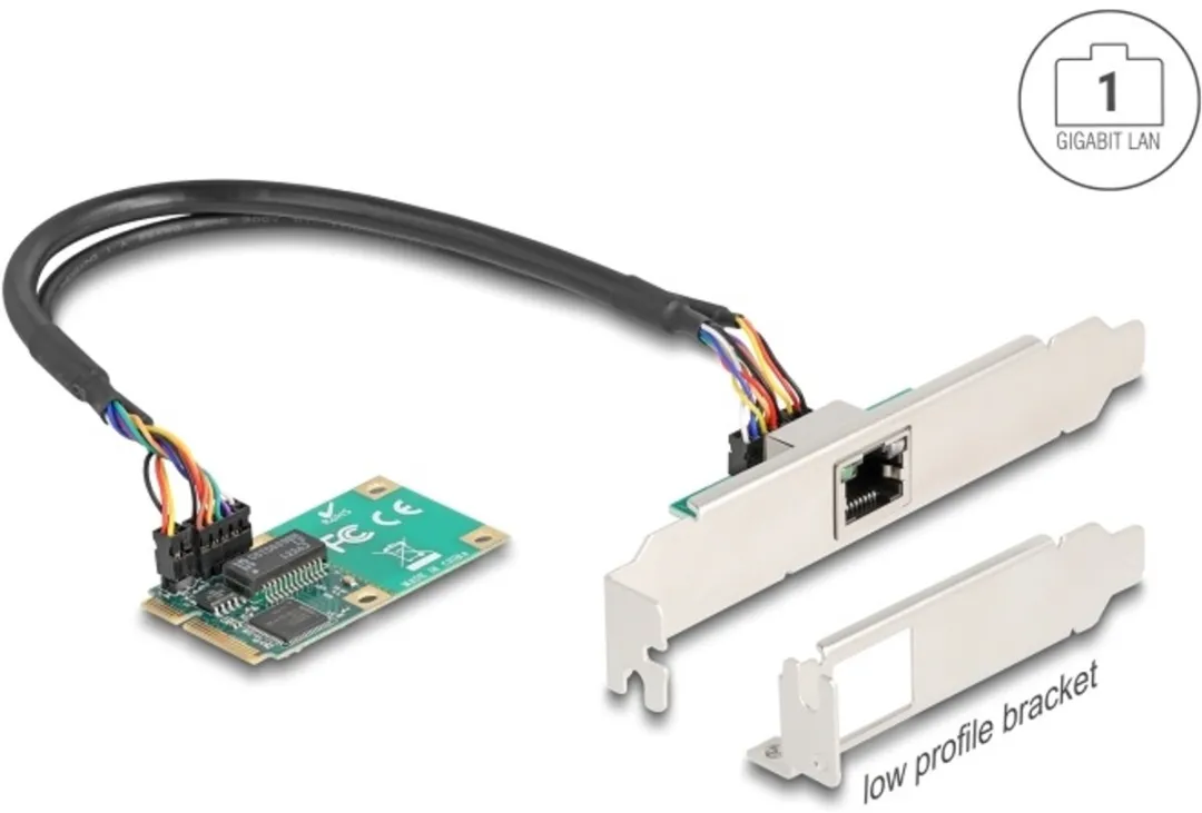 Delock Mini PCIe I/O 1x RJ45 Gigabit LAN