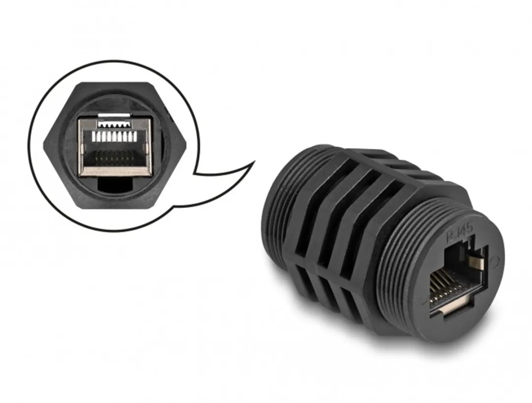 Delock RJ45 Cat.6A Module 87255 - IP67 - Zwart - afbeelding 2 van 2