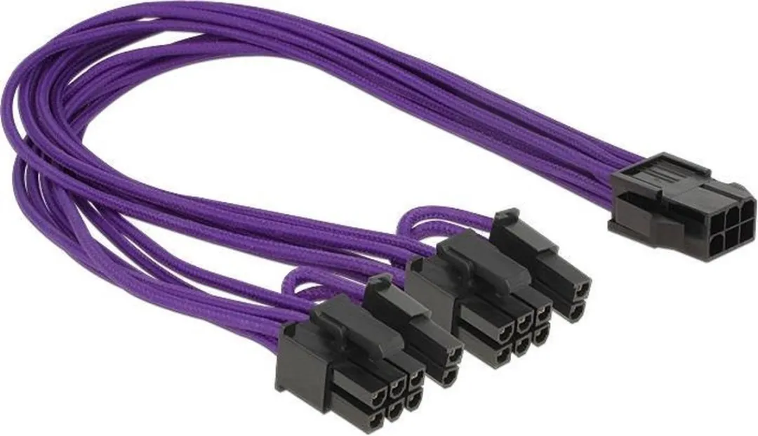 Delock PCIe 6-pins naar 2x 8-pins Adapterkabel 83704