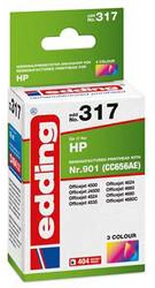 edding EDD-317 Inktcartridge CMY - Standaard formaat - HP