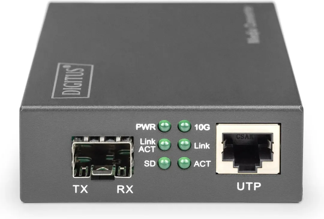 Digitus DN-82211 Netwerk Media Converter 10Gbps - Zwart