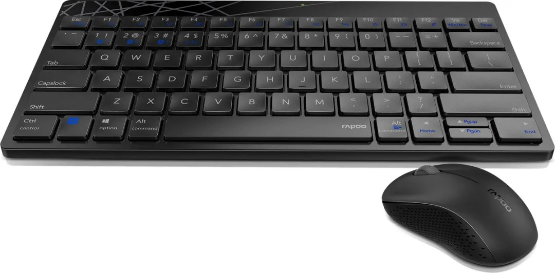 Draadloze Combo set 8000M QWERTY UI met draadloze muis Zwart