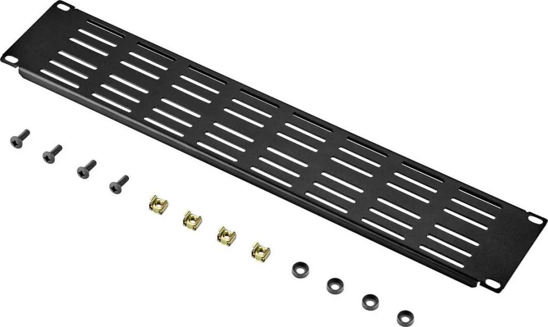Renkforce RF-3429460 Patchkastafdekking 19" 2HE - Donkergrijs
