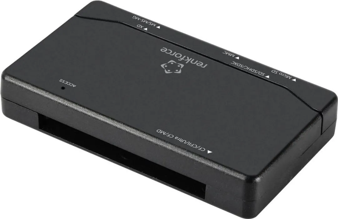 Renkforce RF-PCR-150 Externe geheugenkaartlezer USB-A 2.0 Zwart