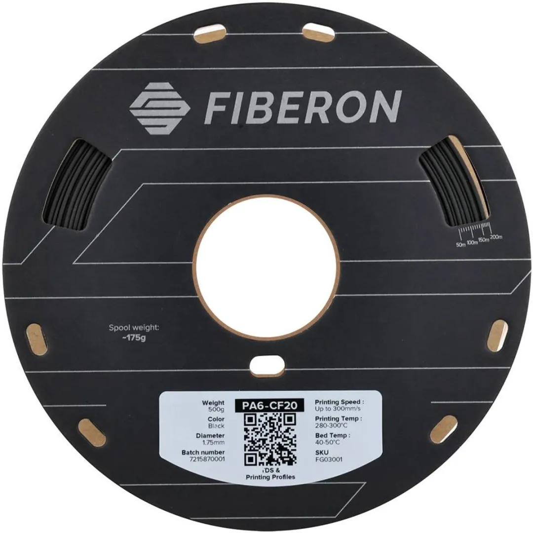 Polymaker Fiberon PA6-CF20 Filament - Koolstofvezel 1.75mm 500g