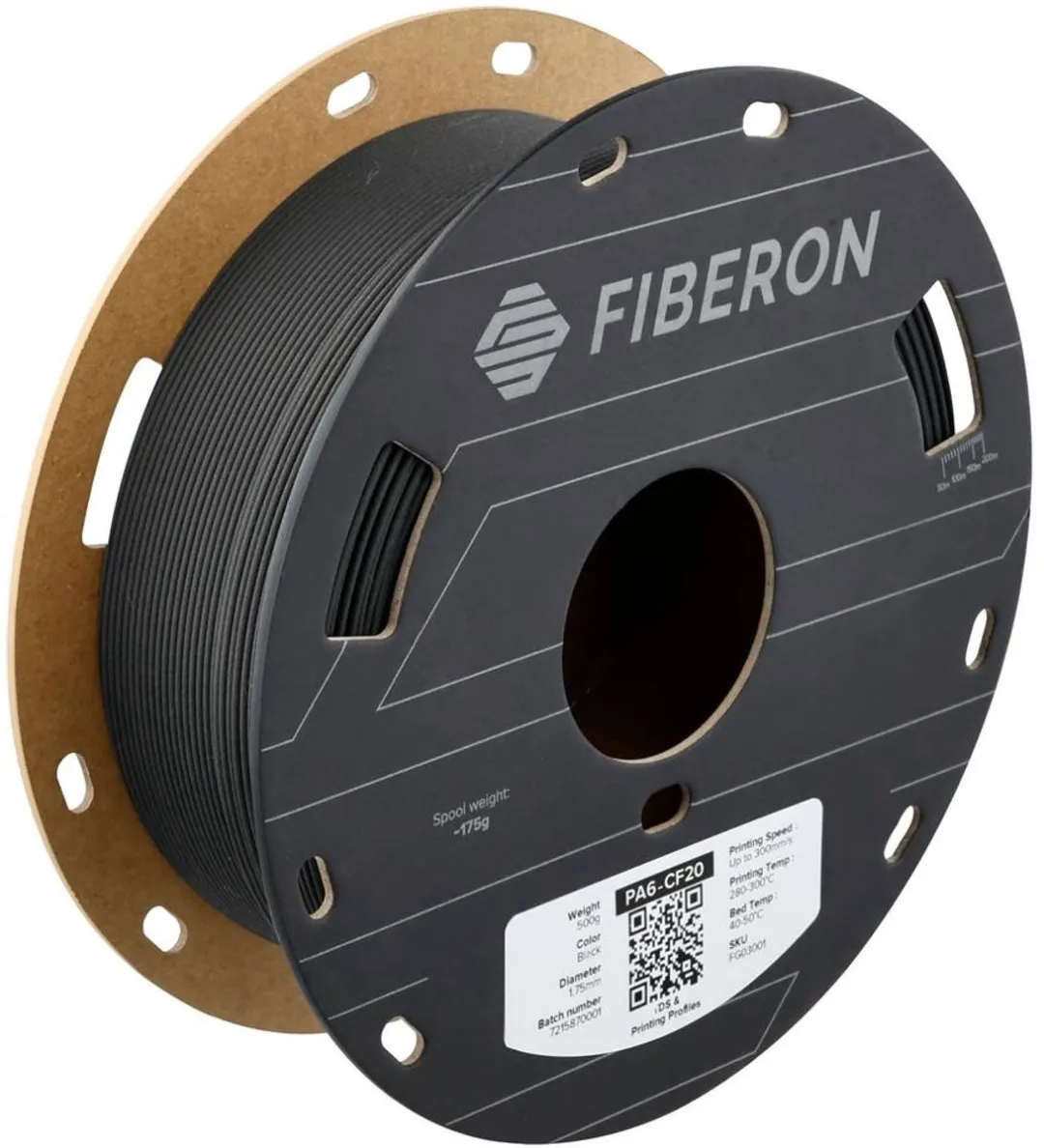Polymaker Fiberon PA6-CF20 Filament - Koolstofvezel 1.75mm 500g