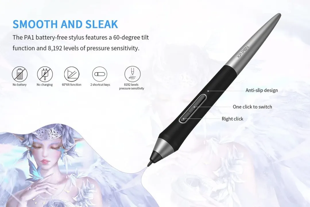 XPPen Deco Pro MW - Bluetooth Tekentablet- 11x6 Inch - 8192 Niveaus Stylus