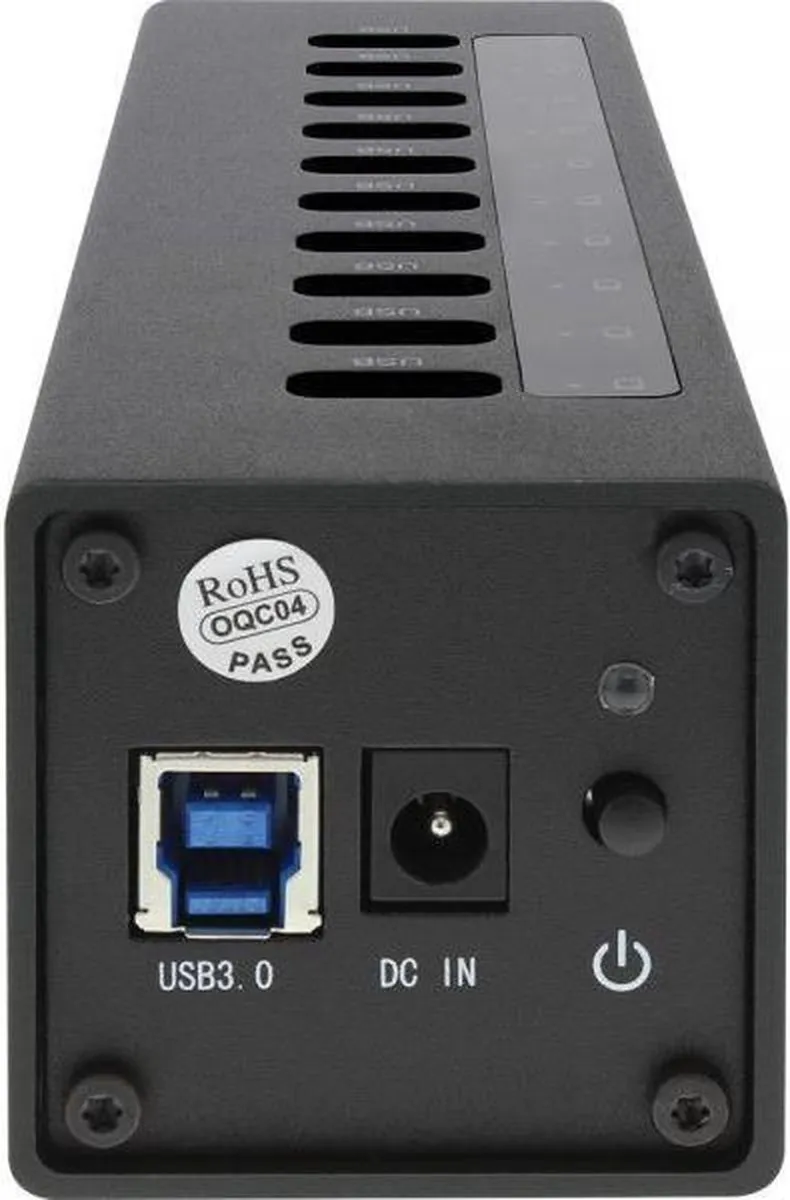 InLine USB Hub 10 Poorten 3.0 - 12V Voeding - 35395C Zwart