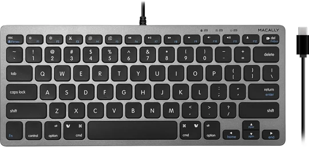 Macally UCSLIMKEYCSG USB-C Toetsenbord