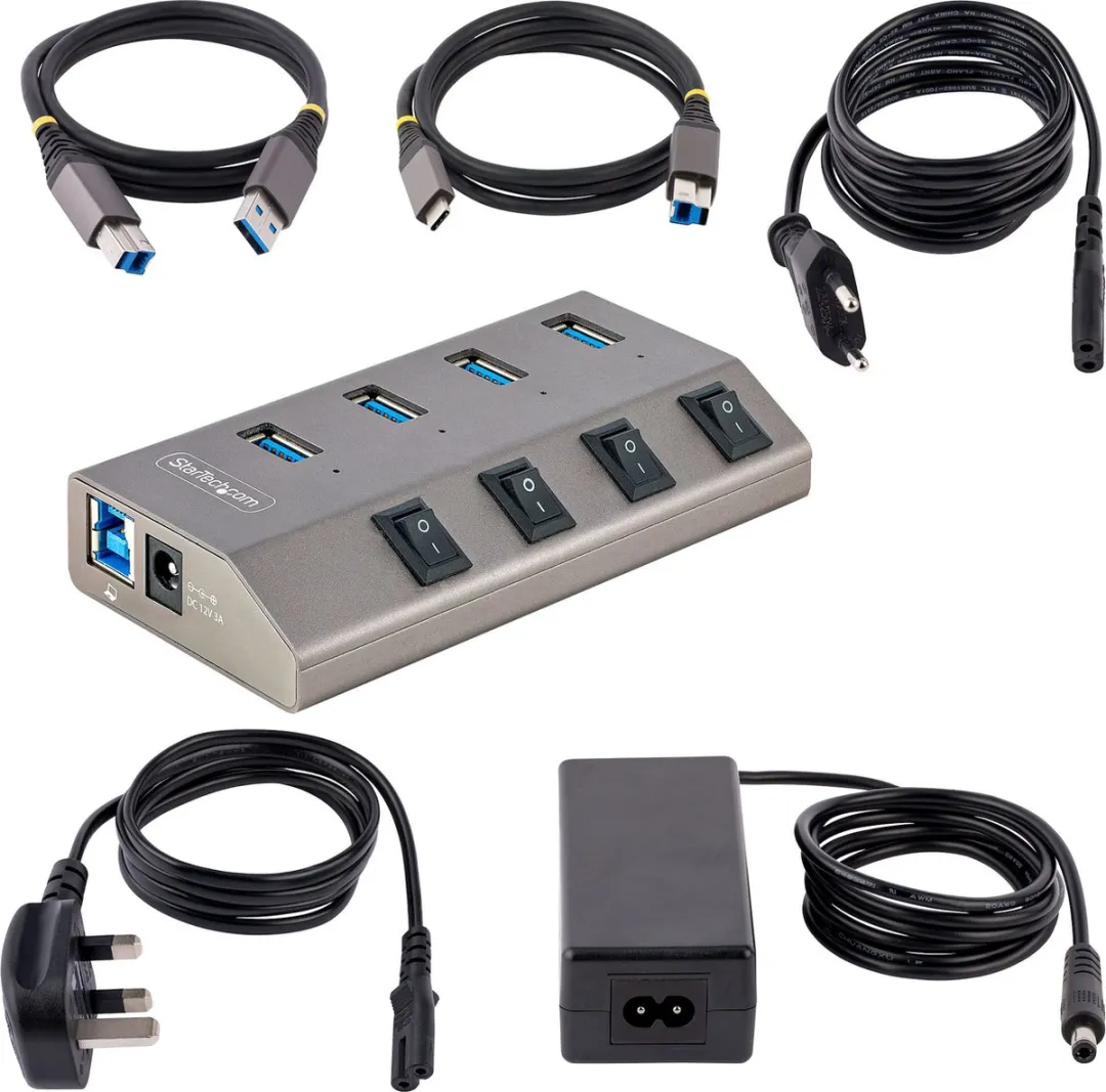 Startech 5G4AIBS-USB-HUB-EU USB Hub - Grijs