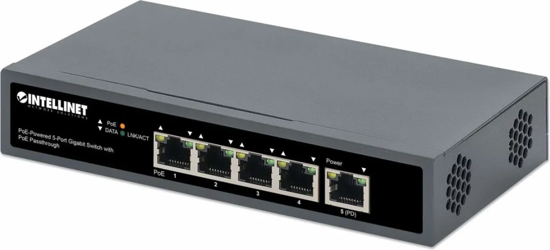 Intellinet 561808 PoE Gigabit Switch 5 Poorten