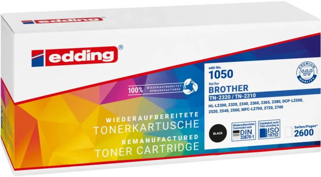 edding 1050 Toner - Zwart - 2600 Pagina's