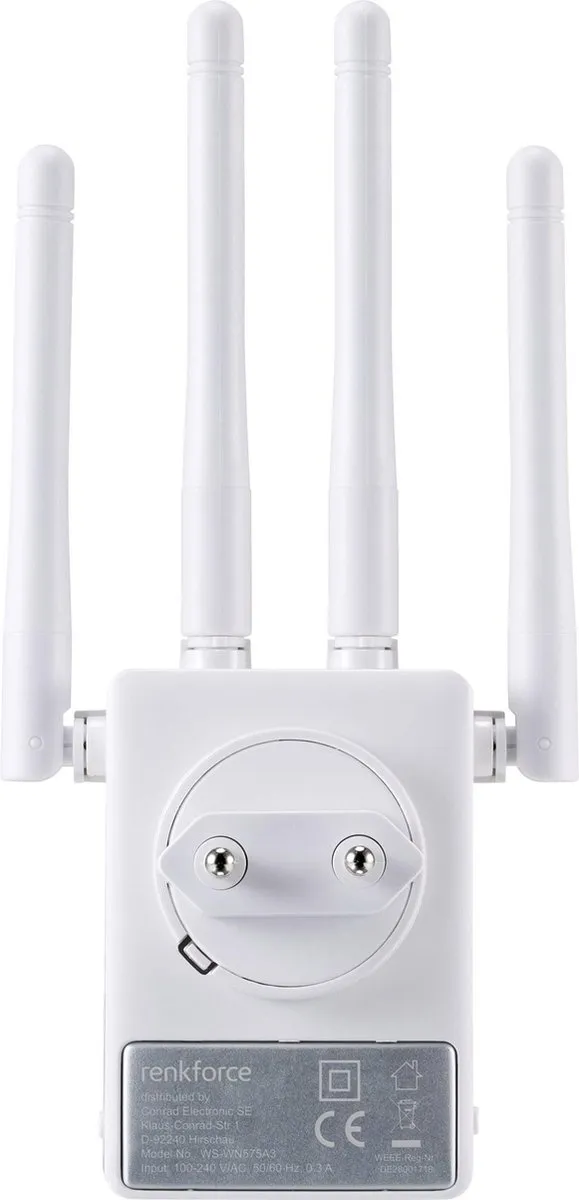 Renkforce WS-WN575A3 WiFi-versterker AC1200 Dual Band - 2.4/5 GHz