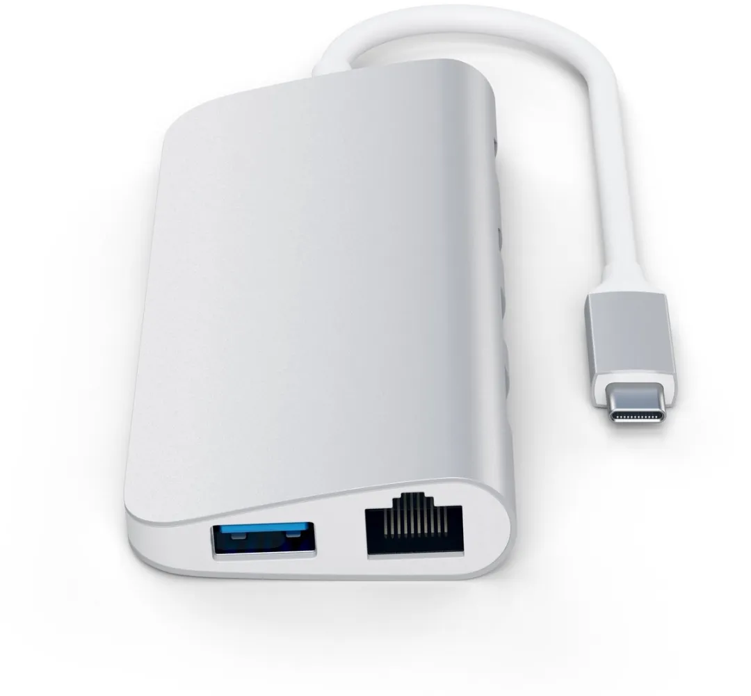 Satechi TYPE-C Multimedia Adapter ST-TCMM8PAS - Grijs