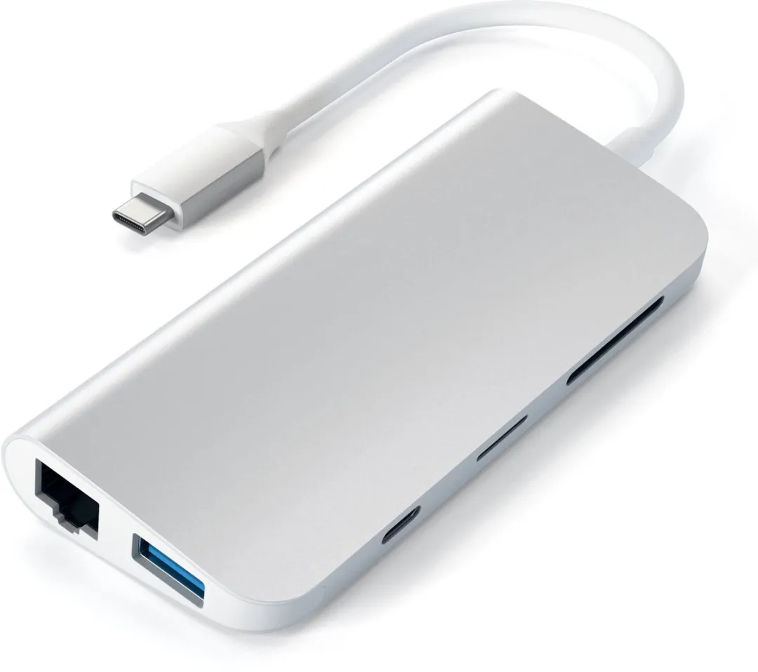 Satechi TYPE-C Multimedia Adapter ST-TCMM8PAS - Grijs