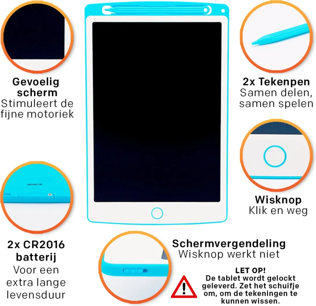 LCD Tekentablet Kinderen "Blauw" 10 inch - Speelgoed 4 jaar - Kinderspeelgoed 3 jaar - Cadeautjes - Cadeau - Kado - Educatief Speelgoed Jongens & Meisjes - Sinterklaas cadeau - Teken Ipad - Kinderspeelgoed 5 Jaar - 7 Jaar - 4 jaar - 8 jaar - Jongens