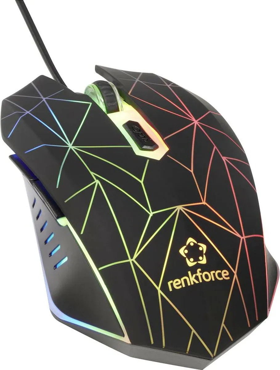 Renkforce RF-GM-120 Gaming-muis - 6 Knoppen - USB - Rechtshandig