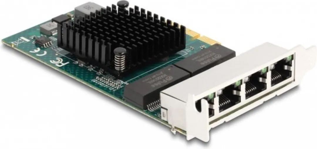 Delock 88208 PCIe x4 4x RJ45 Gigabit LAN-kaart