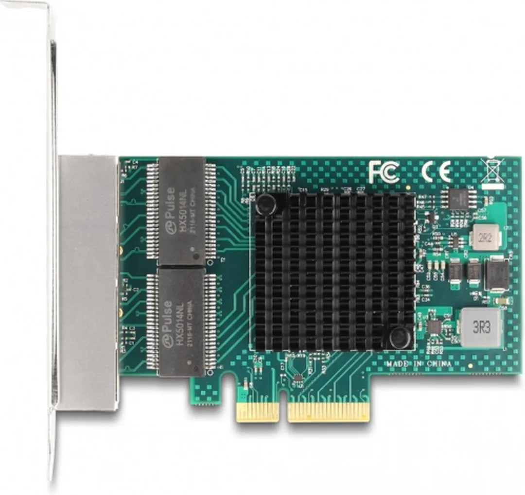 Delock 88208 PCIe x4 4x RJ45 Gigabit LAN-kaart