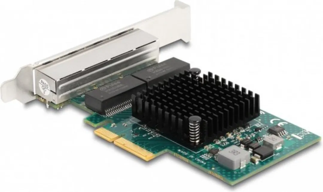 Delock 88208 PCIe x4 4x RJ45 Gigabit LAN-kaart