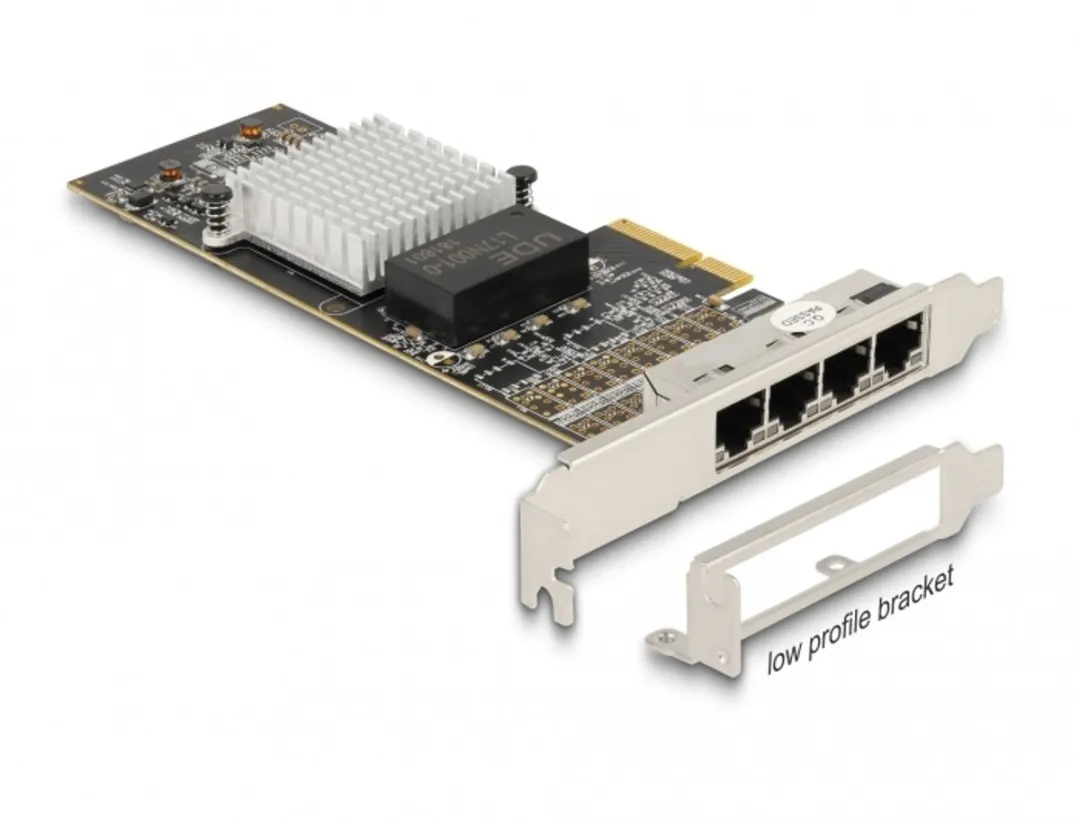 Delock PCIe x4 naar 4x RJ45 Gigabit LAN i350