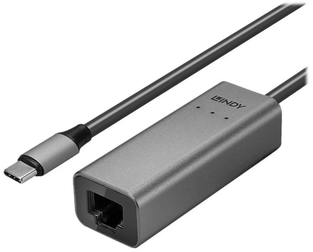 Lindy 2.5G USB-C Netwerkadapter - RJ45 - Kleurloos