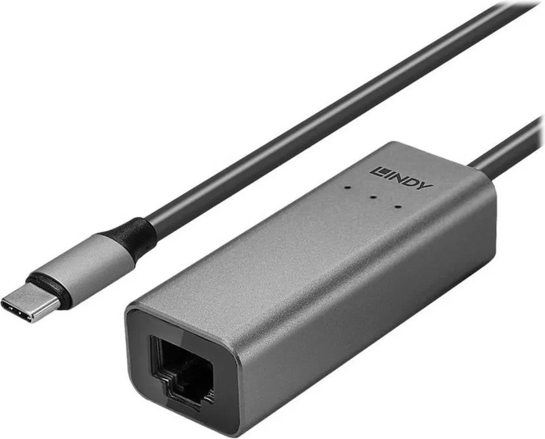 Lindy 2.5G USB-C Netwerkadapter - RJ45 - Kleurloos
