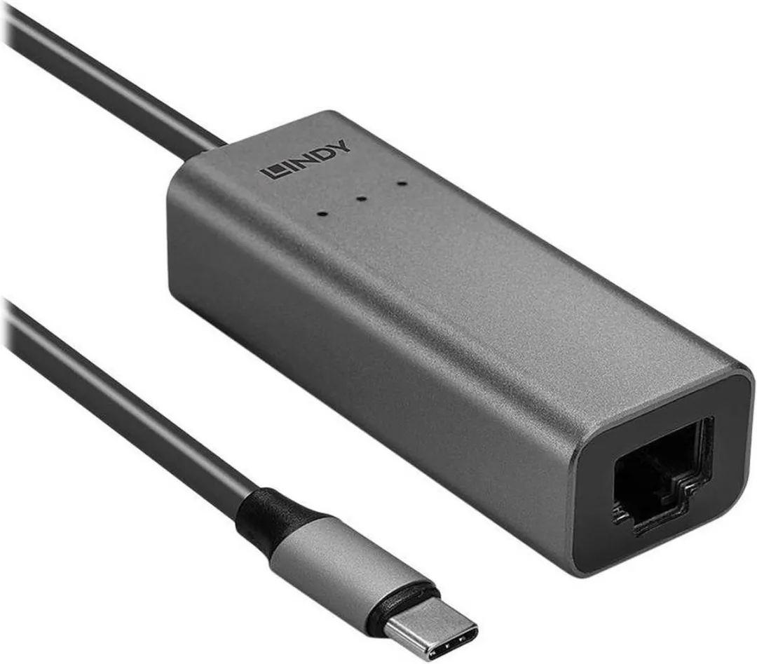 Lindy 2.5G USB-C Netwerkadapter - RJ45 - Kleurloos