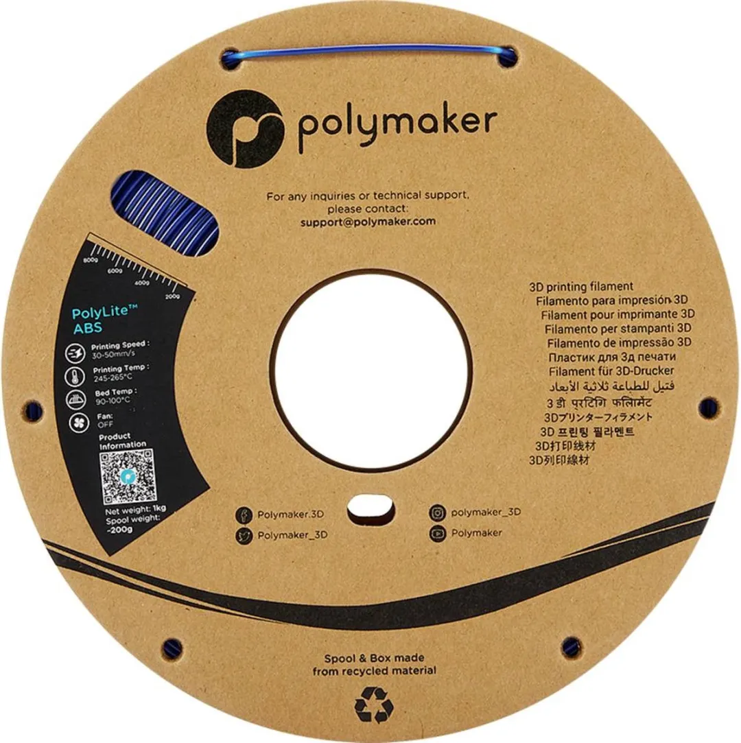 Polymaker PolyLite ABS Filament 2.85mm - 1000g - Blauw