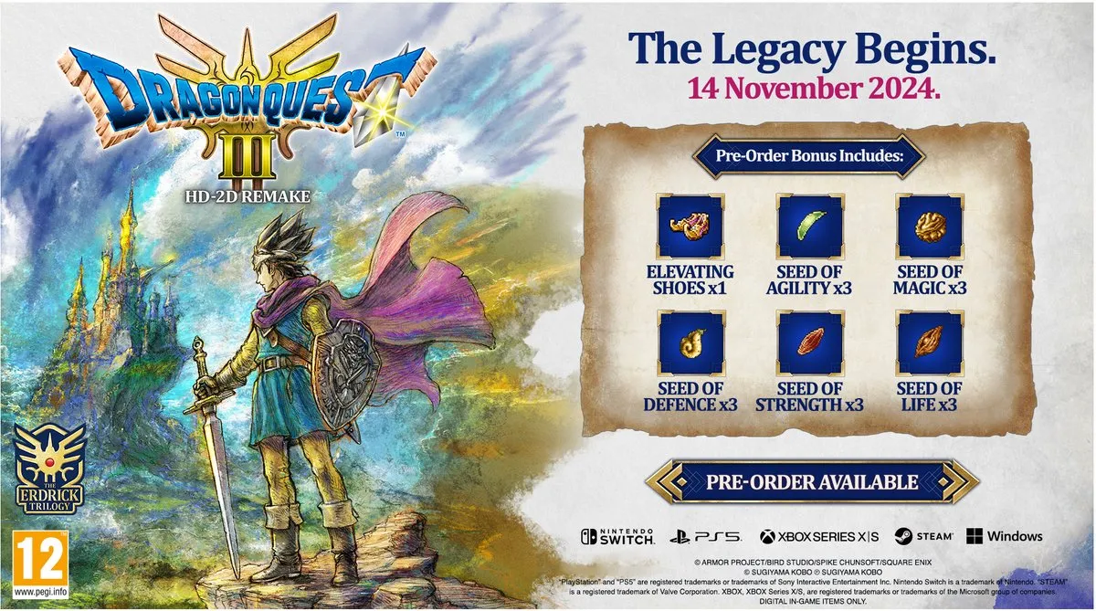 Square Enix Dragon Quest III HD - 2D Remake PS5