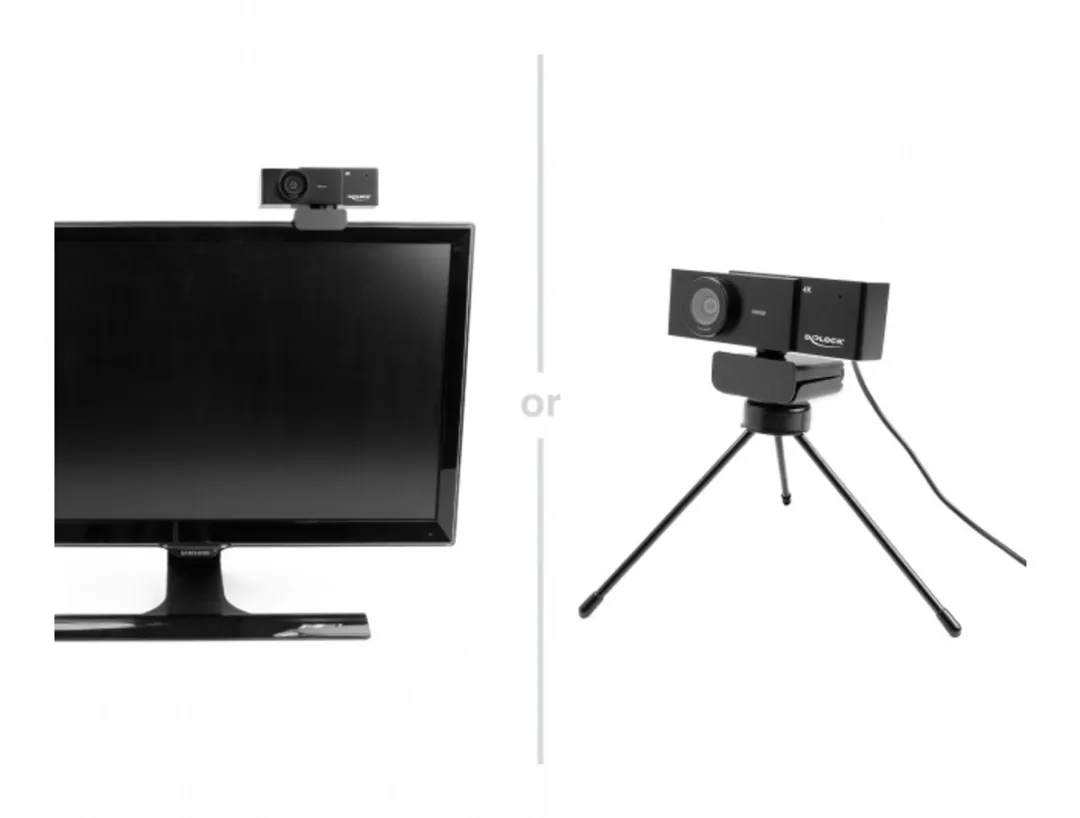 Delock 96400 Webcam 4K - Zwart