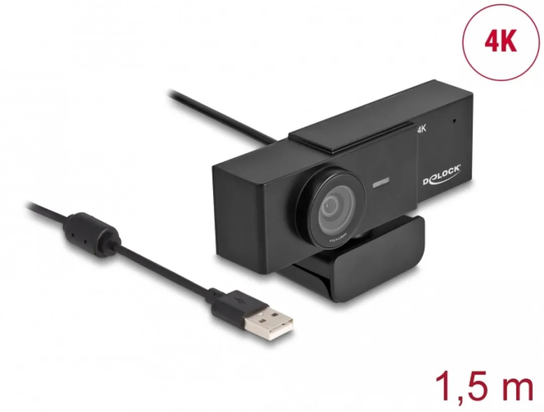 Delock 96400 Webcam 4K - Zwart - afbeelding 6 van 6