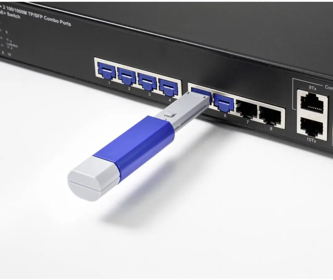 Renkforce RJ45 LAN-poortslot Set - 10 Stuks - Zilver-blauw