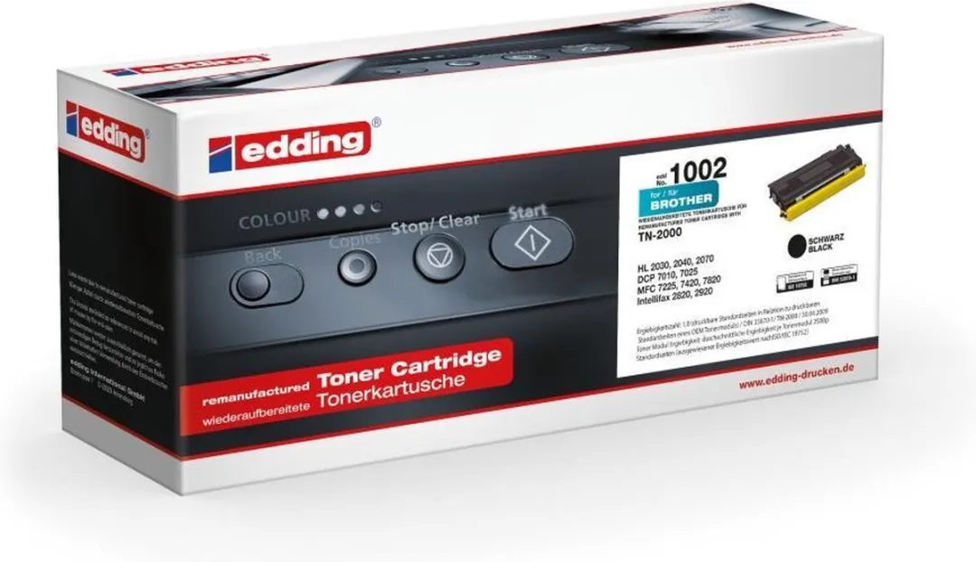edding TN-2000 Compatibel Toner Zwart 2500 Pagina's