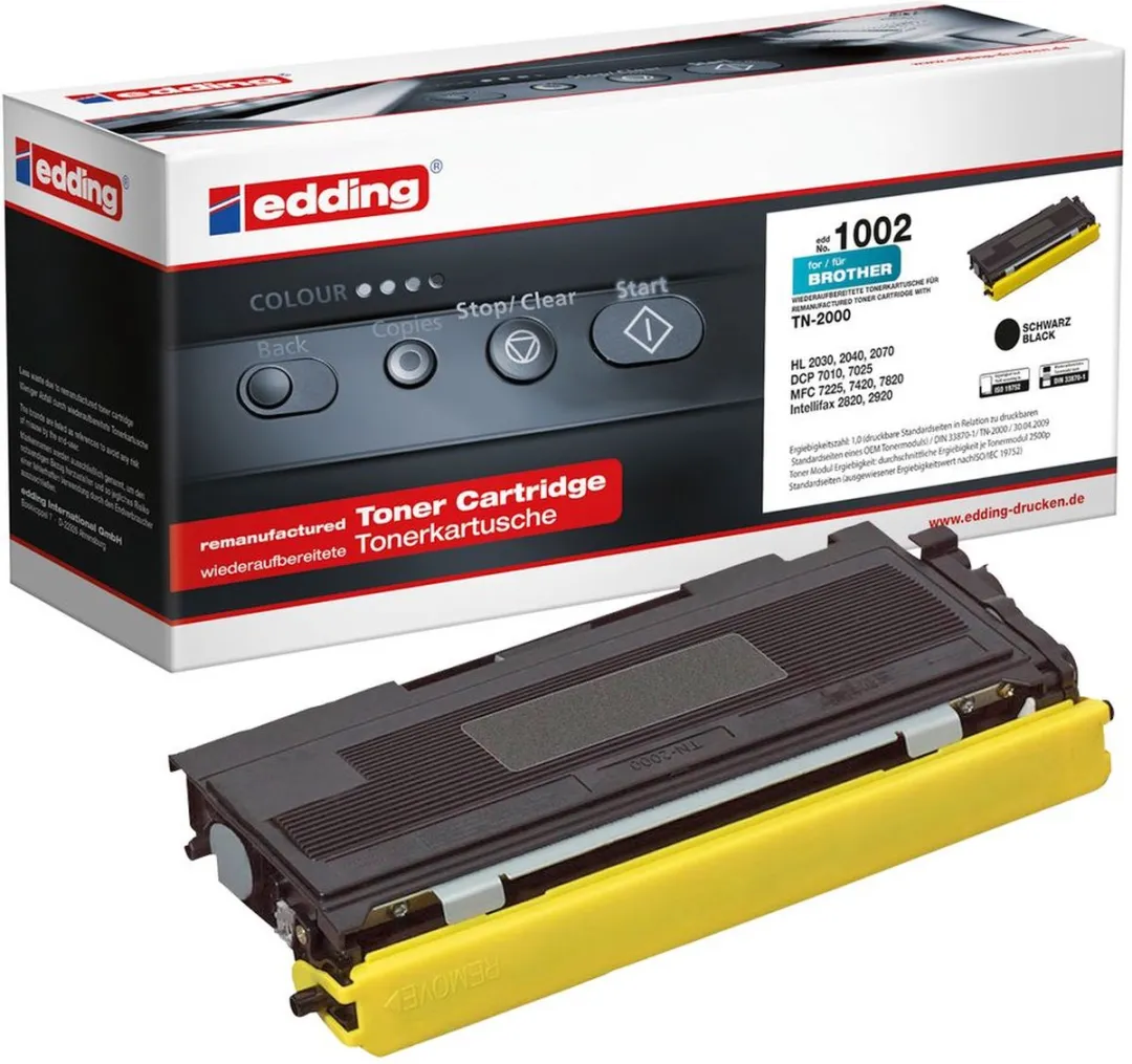 edding TN-2000 Compatibel Toner Zwart 2500 Pagina's
