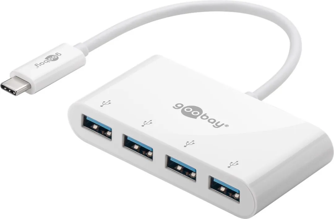 Goobay USB-C Hub 4 Poorten 66274 - Wit