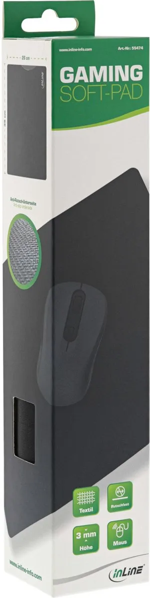 Premium gaming muismat - soft / zwart