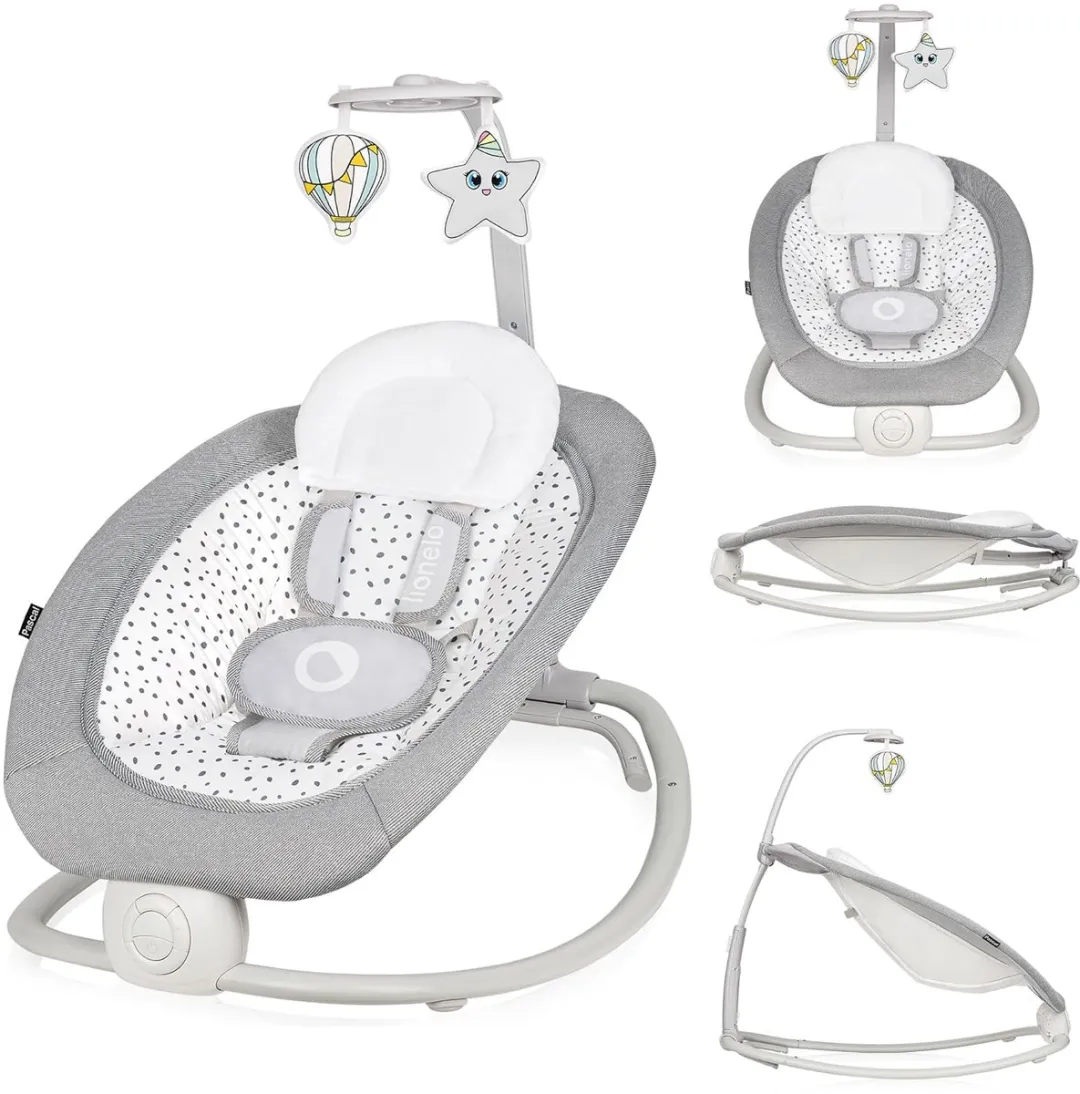 Lionelo Pascal Baby Wipstoel - Grijs/Scandi