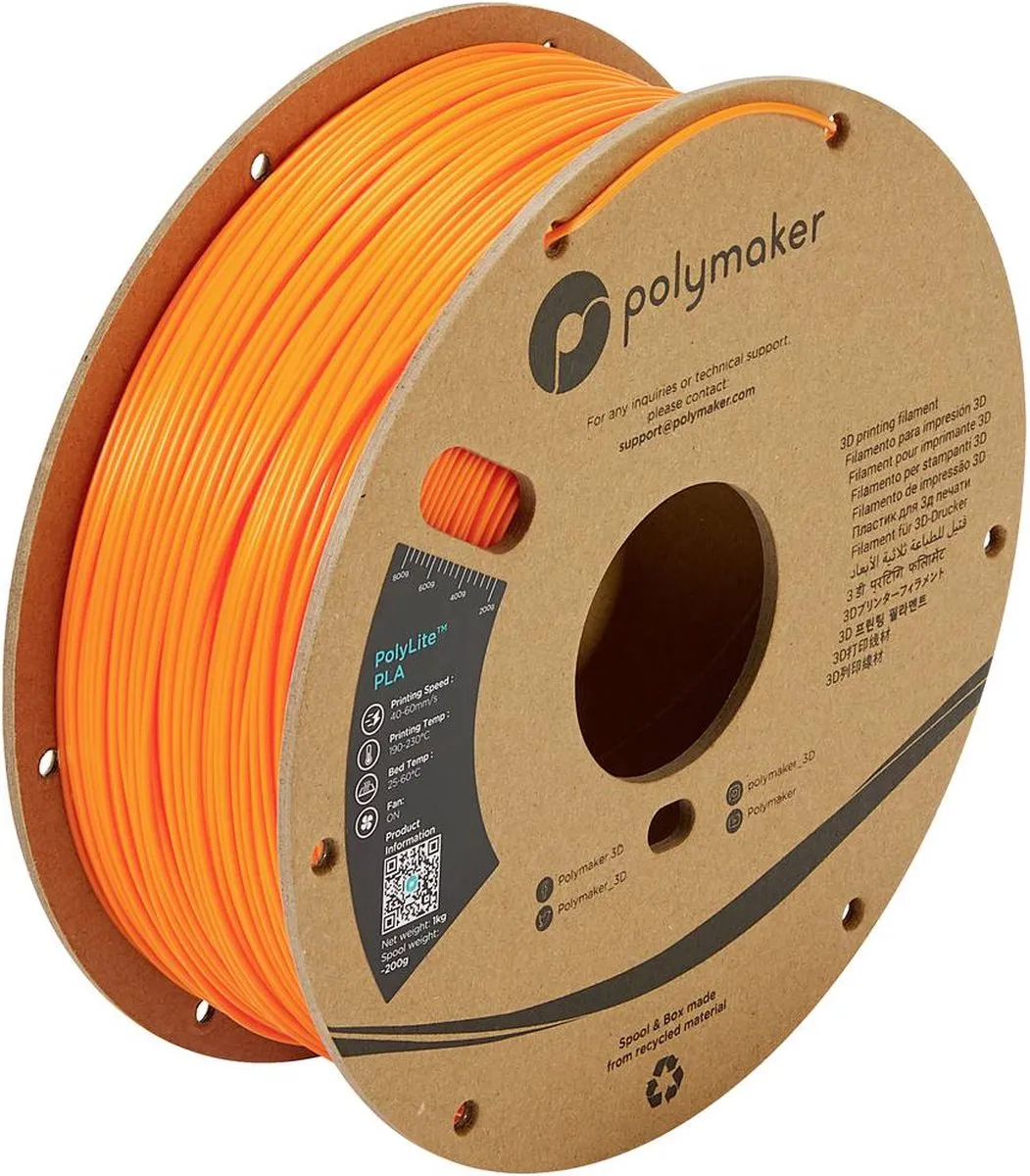 Polymaker PolyLite PLA 1.75mm Oranje 1000g