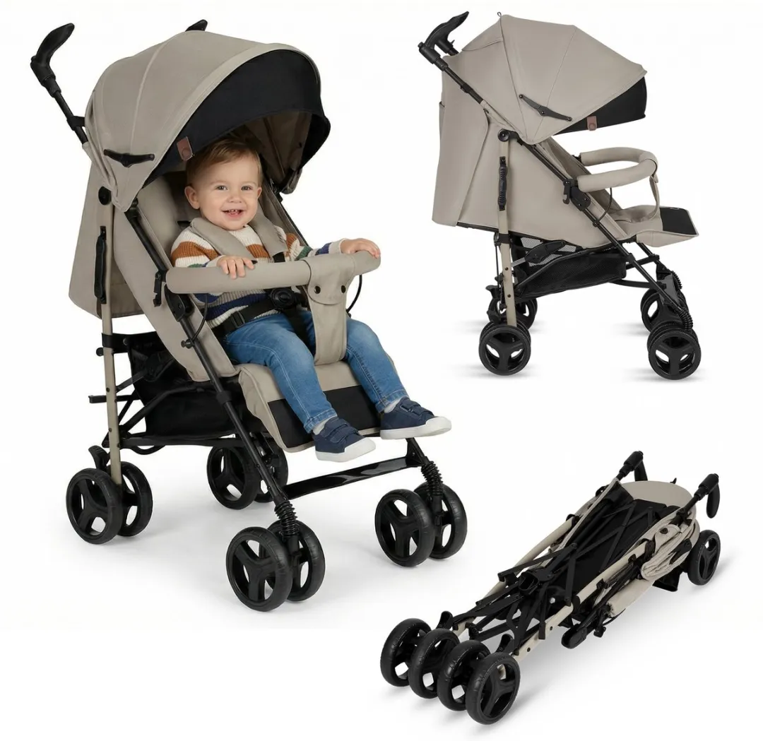 Lionelo Irma Buggy - 7-15kg - 360° Wielen - Beige/Sand