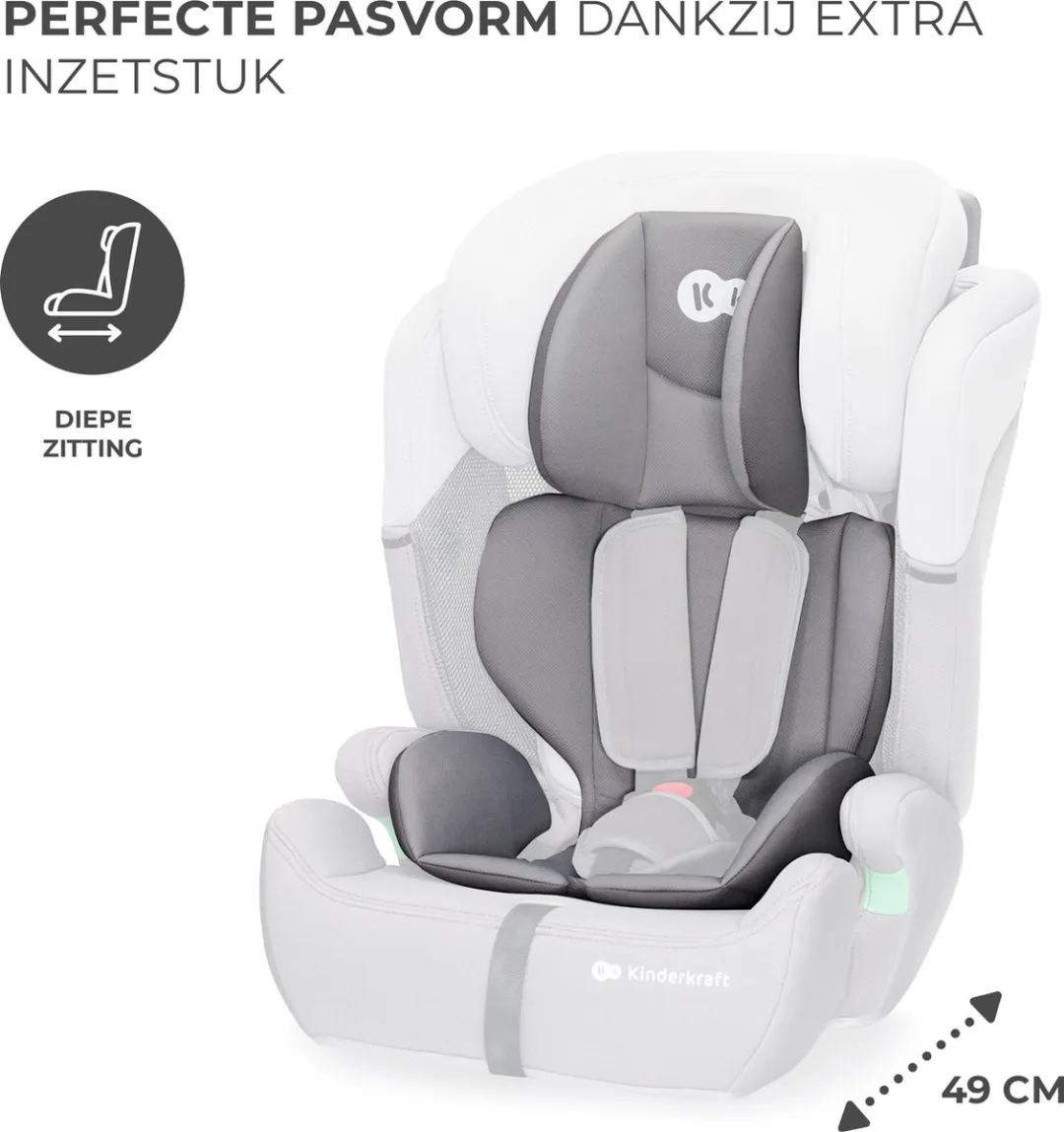 KinderKraft COMFORT UP I-SIZE Autostoel 9-36kg - Grijs