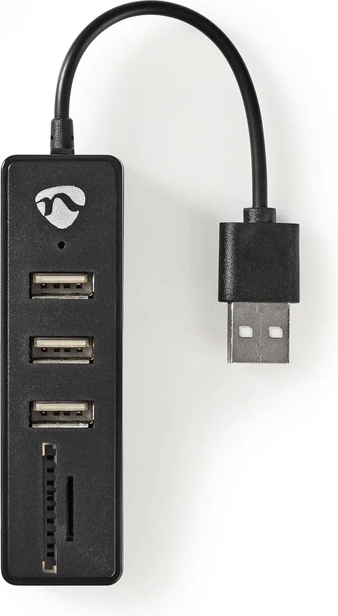 Nedis UHUBCU2340BK USB-Hub 3 Poorten - Zwart
