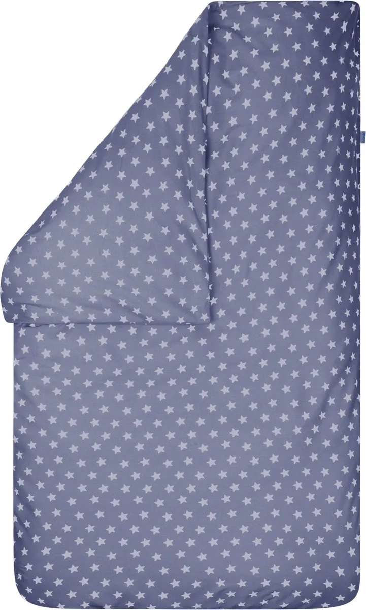 BINK Bedding Dekbedovertrek Stars Grijs 80x60