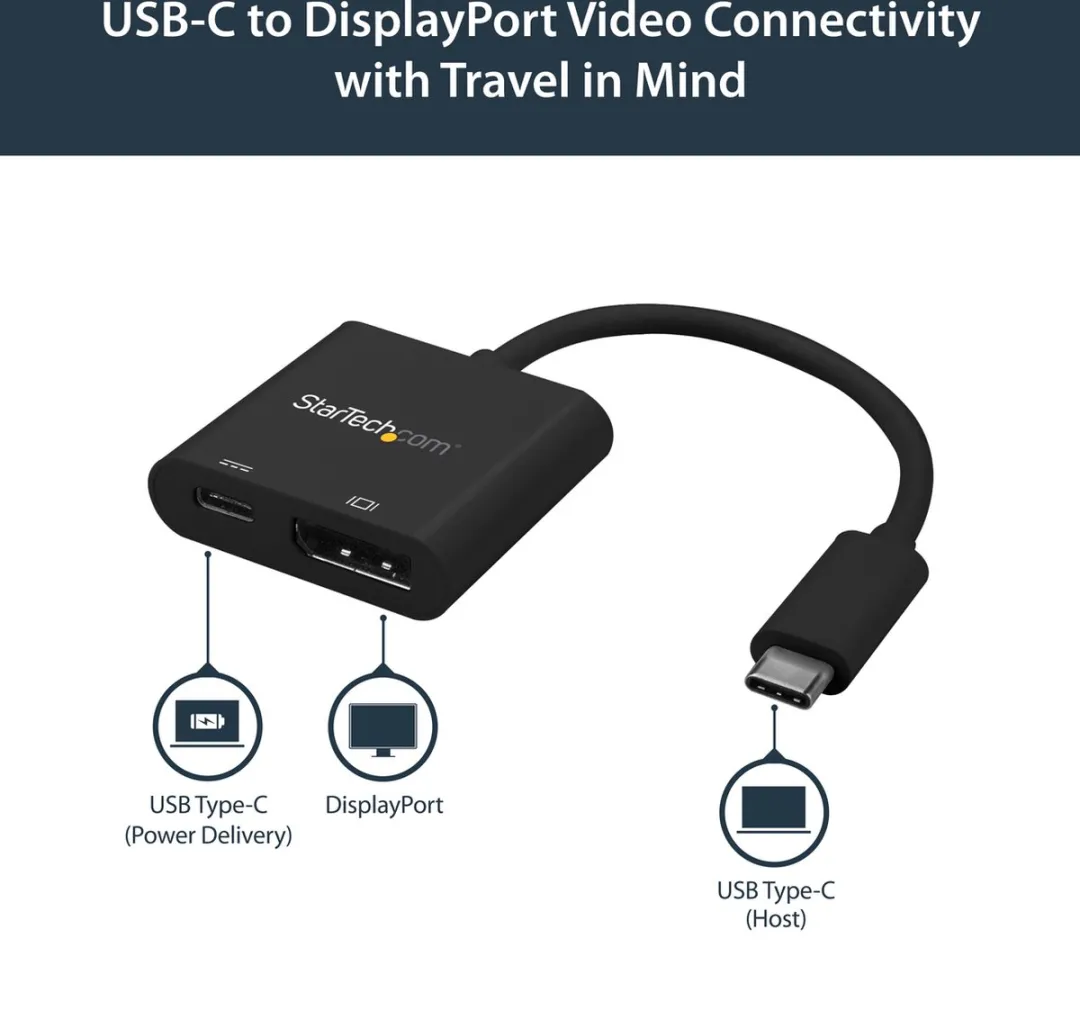 Startech CDP2DPUCP USB-C naar DisplayPort Adapter - 4K - Zwart