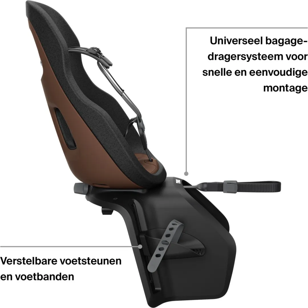 Thule Yepp Nexxt 2 Maxi Fietsstoeltje RM - Bagagedrager - Chocoladebruin