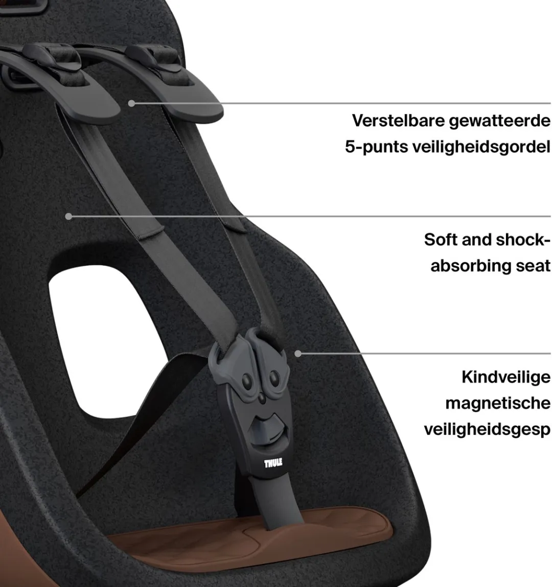 Thule Yepp Nexxt 2 Maxi Fietsstoeltje RM - Bagagedrager - Chocoladebruin