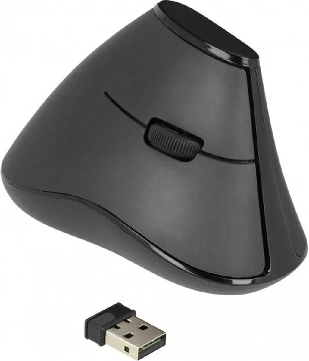 Delock 12622 Draadloze USB Muis - 5 Knoppen 1000 DPI - Zwart